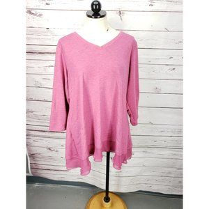 Logo Lounge Pink 3/4 Sleeve XL‎ Pullover Top